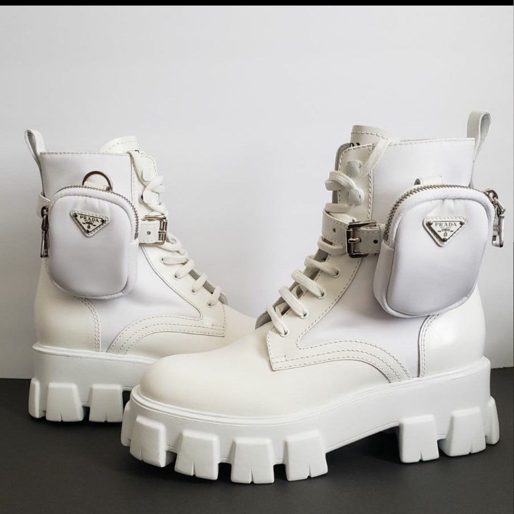 Prada combat boots